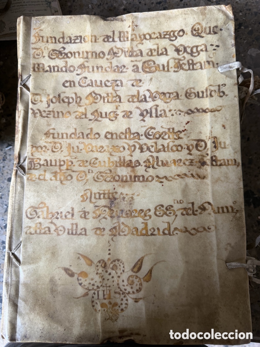 Manuscritos antiguos: Manuscrito mayorazgo 1710 Madrid