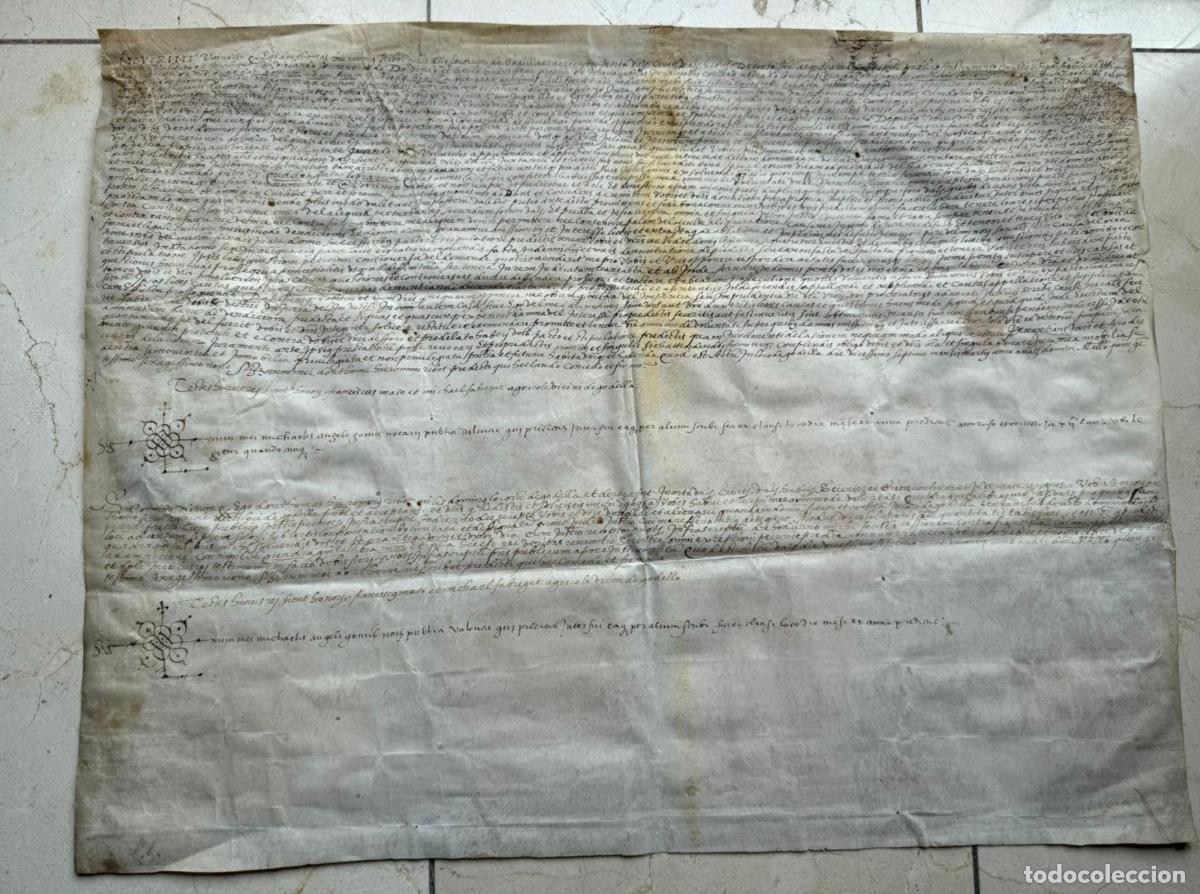 Manuscritos antiguos: 1569 - Escritura de una Casa en Godella [venta] - Manuscrito sobre pergamino