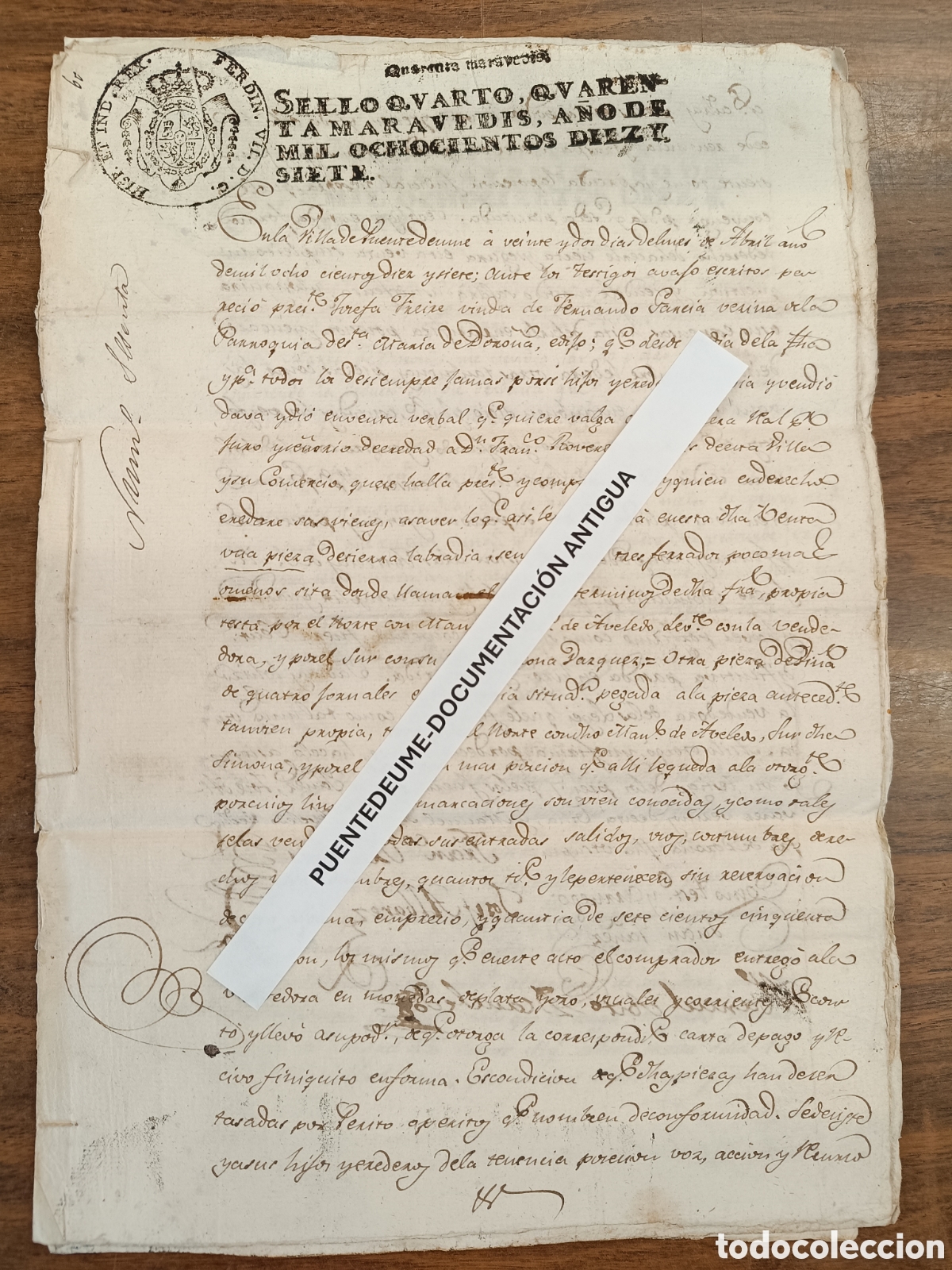 Manuscritos antiguos: Pontedeume 1817 y 1843 escrituras manuscritos de venta y foro.