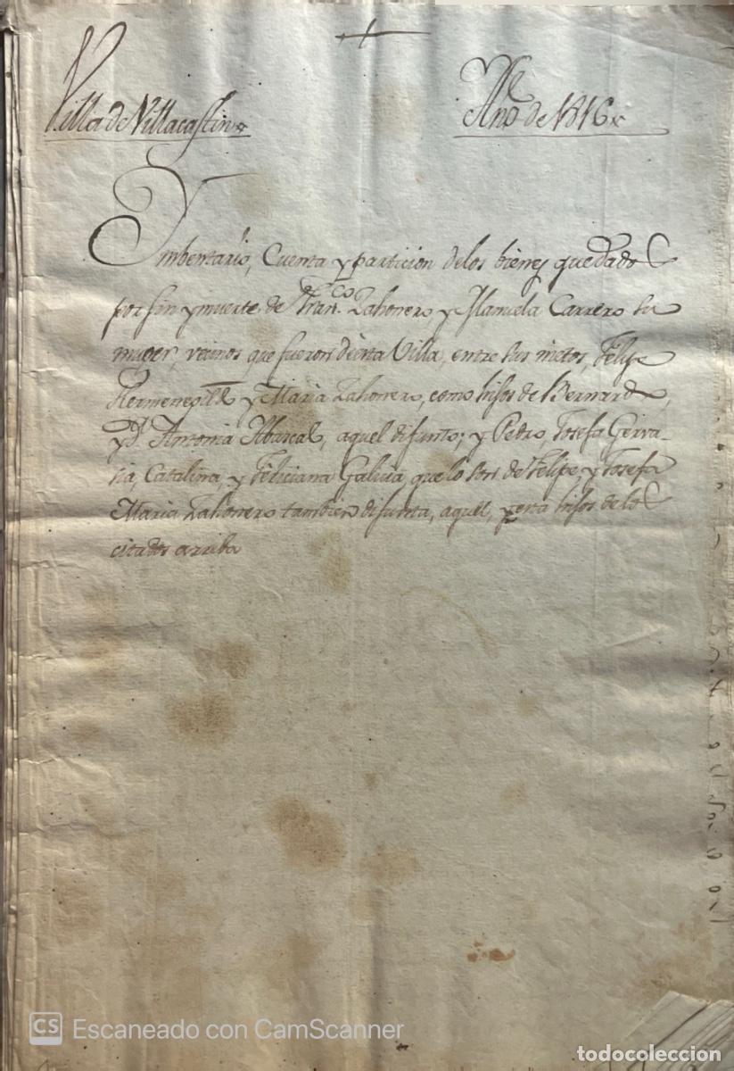 Manuscritos antiguos: Manuscritos Antiguos S. XIX - Villacast&iacute;n, Segovia.