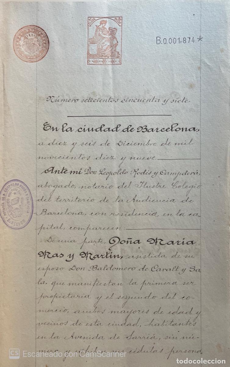 Manuscritos antiguos: FISCALES - Manuscrito 1919 - Conde de Caralt y Sala.