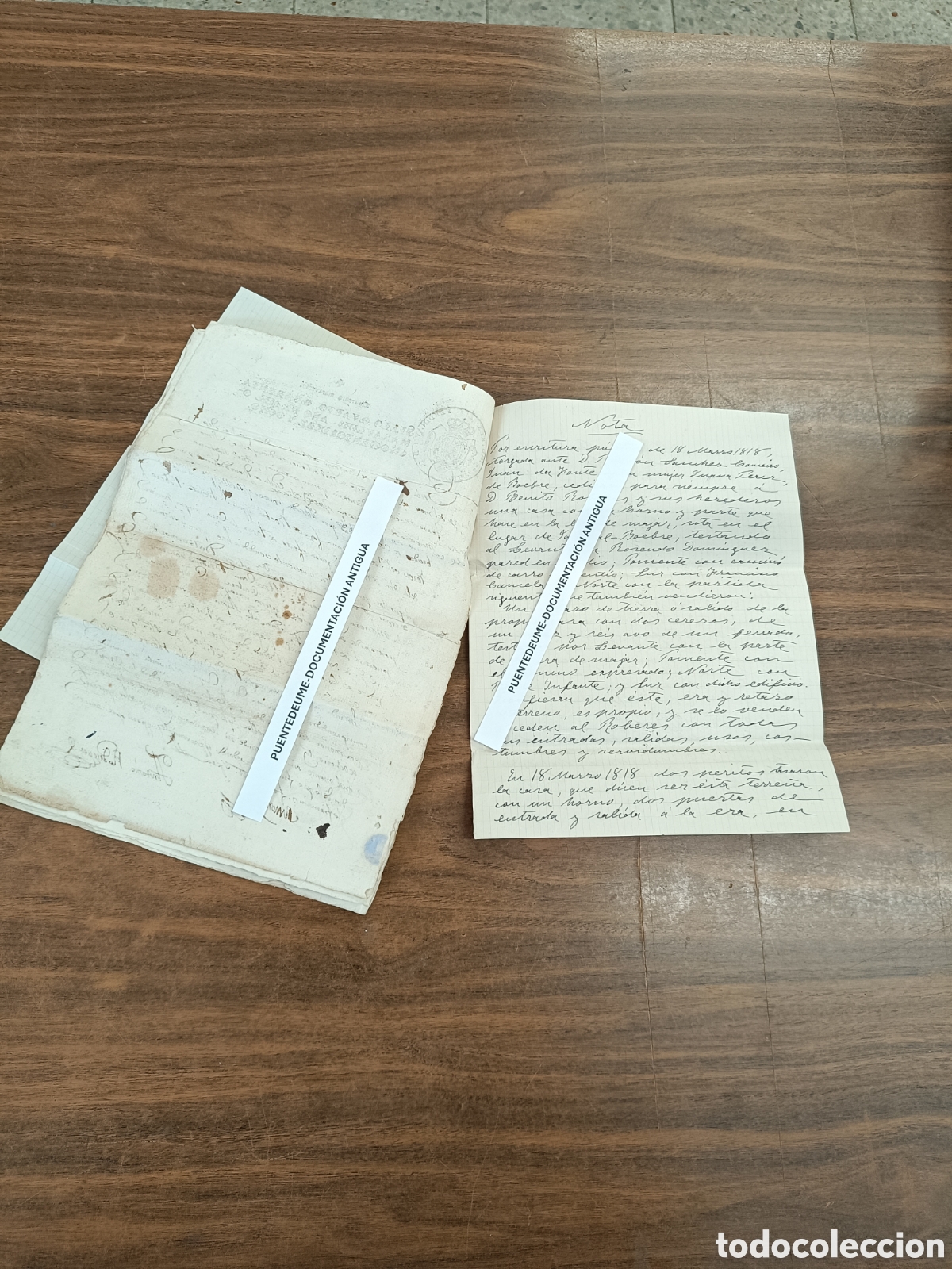 Manuscritos antiguos: Pontedeume Puentedeume 1818 Boebre venta de casa - Foto 5