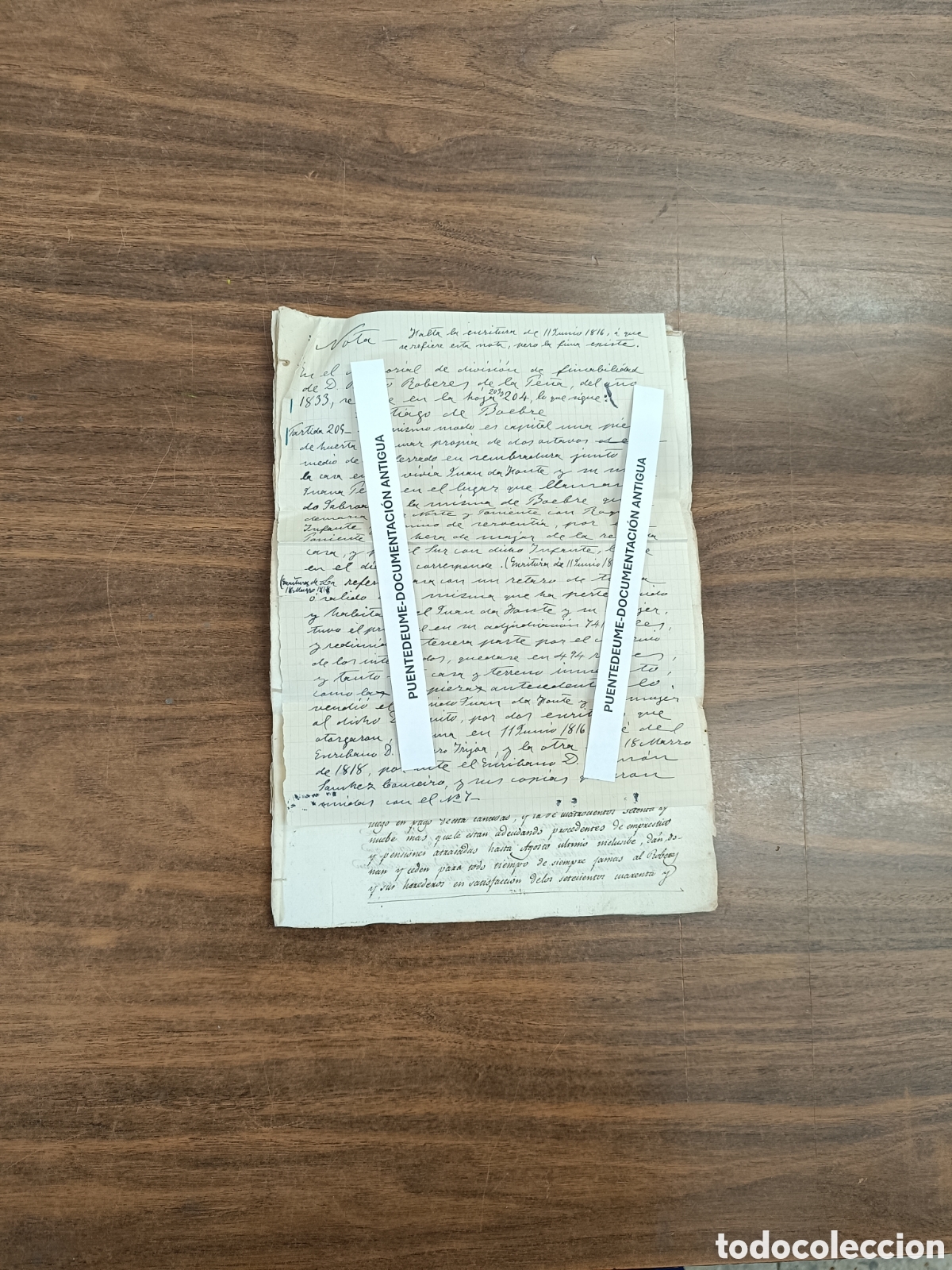 Manuscritos antiguos: Pontedeume Puentedeume 1818 Boebre venta de casa - Foto 8