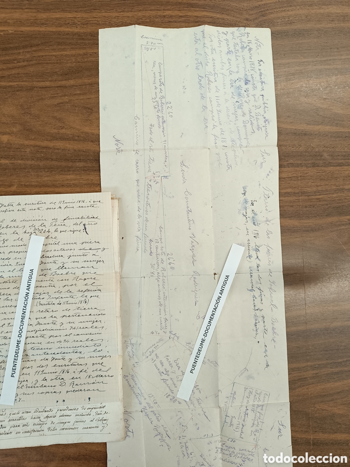 Manuscritos antiguos: Pontedeume Puentedeume 1818 Boebre venta de casa - Foto 11