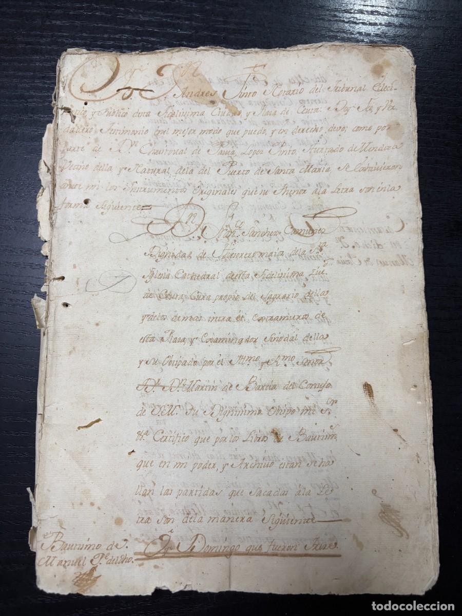 Manuscritos antiguos: MANUSCRITO SIGLO XVIII &ndash; CERTIFICACIONES, GENEALOG&Iacute;A, NOBLEZA Y CASA REAL &ndash; CEUTA / PTO. STA. MARIA