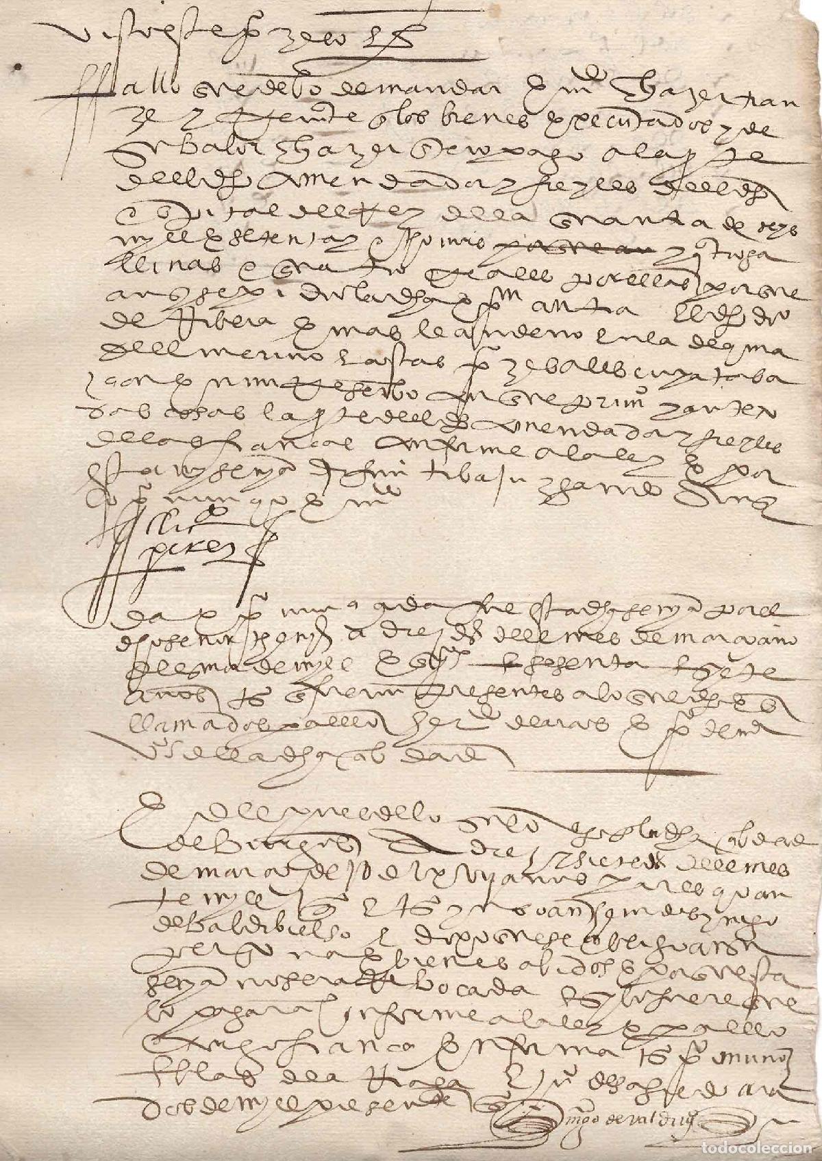 Manuscritos antiguos: Declaraci&oacute;n testimonial o interrogatorio judicial, BURGOS, A&Ntilde;O 1567