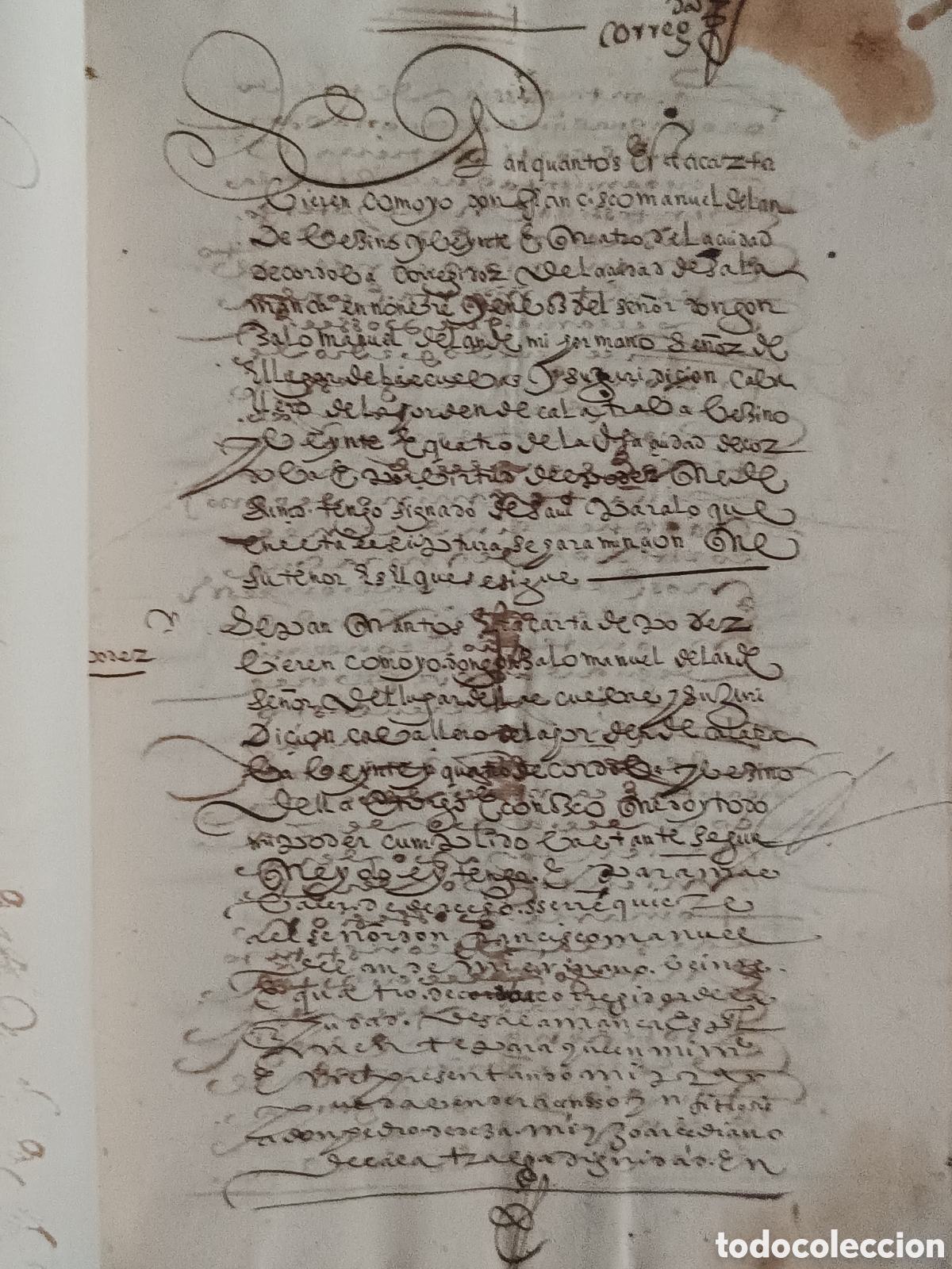 Manuscritos antiguos: MANUSCRITO 1604 SALAMANCA VENTA CORTIJO VENTOSILLA C&Oacute;RDOBA ORDEN CALATRAVA SE&Ntilde;OR&Iacute;O GUARROMAN
