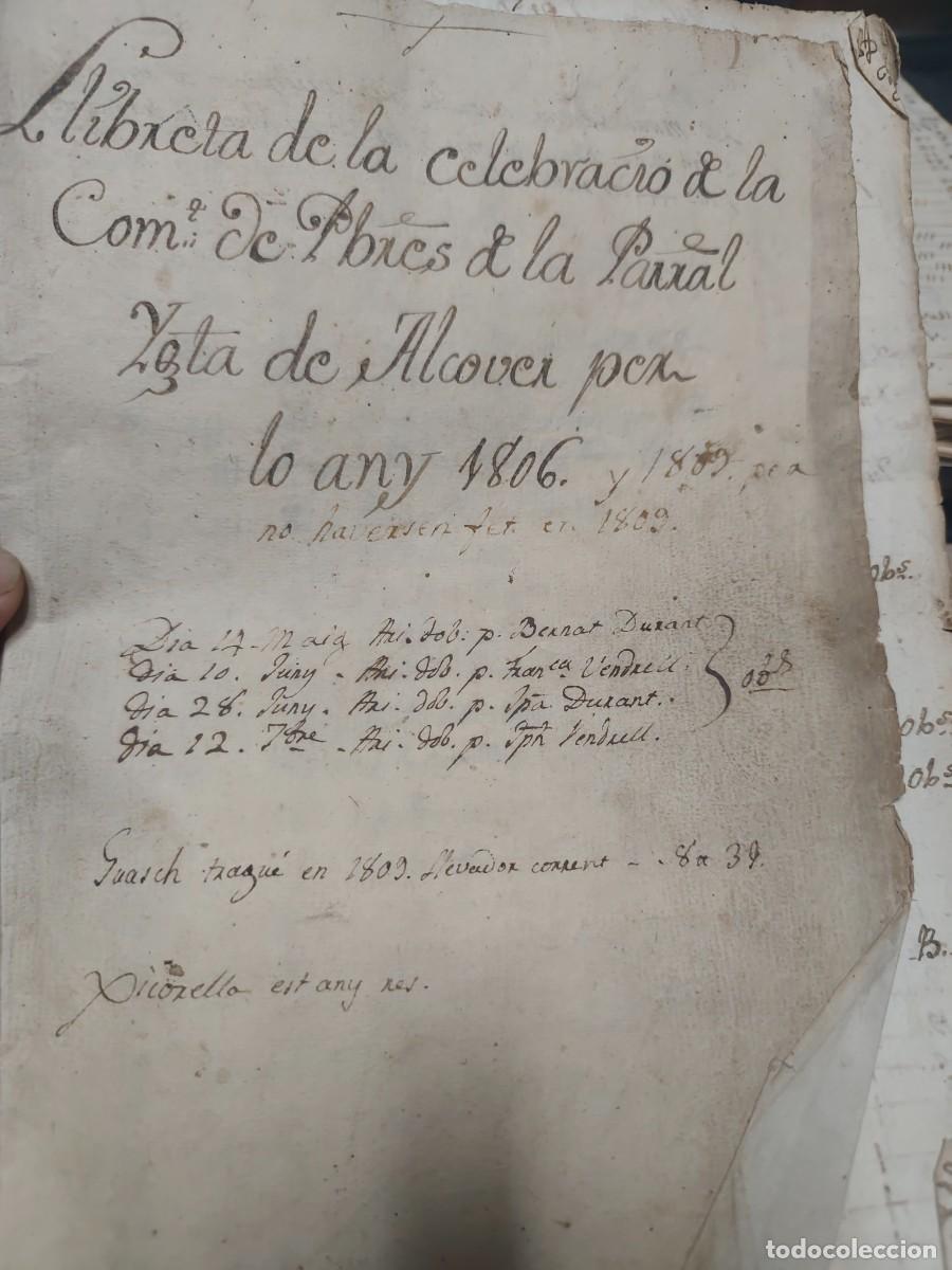 Manuscritos antiguos: Libreta Manuscrito Alcover ,Libreta celebraci&oacute;n Cuenta de pobres xix