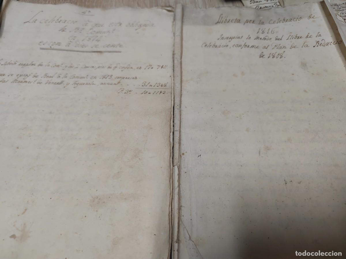 Manuscritos antiguos: Manuscritos libretas Celebraci&oacute;n 1814 1816 Vendrell Figuerola Rect Comunitat