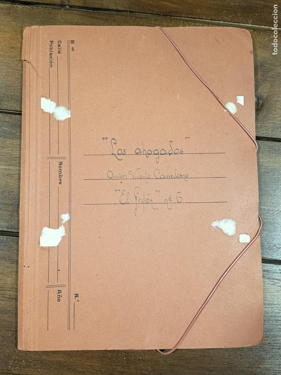 Manuscritos antiguos: 1953 - MECANOSCRITO, MUNDO EDITORIAL EN EL FRANQUISMO. VICENTE CARREDANO. Los ahogados