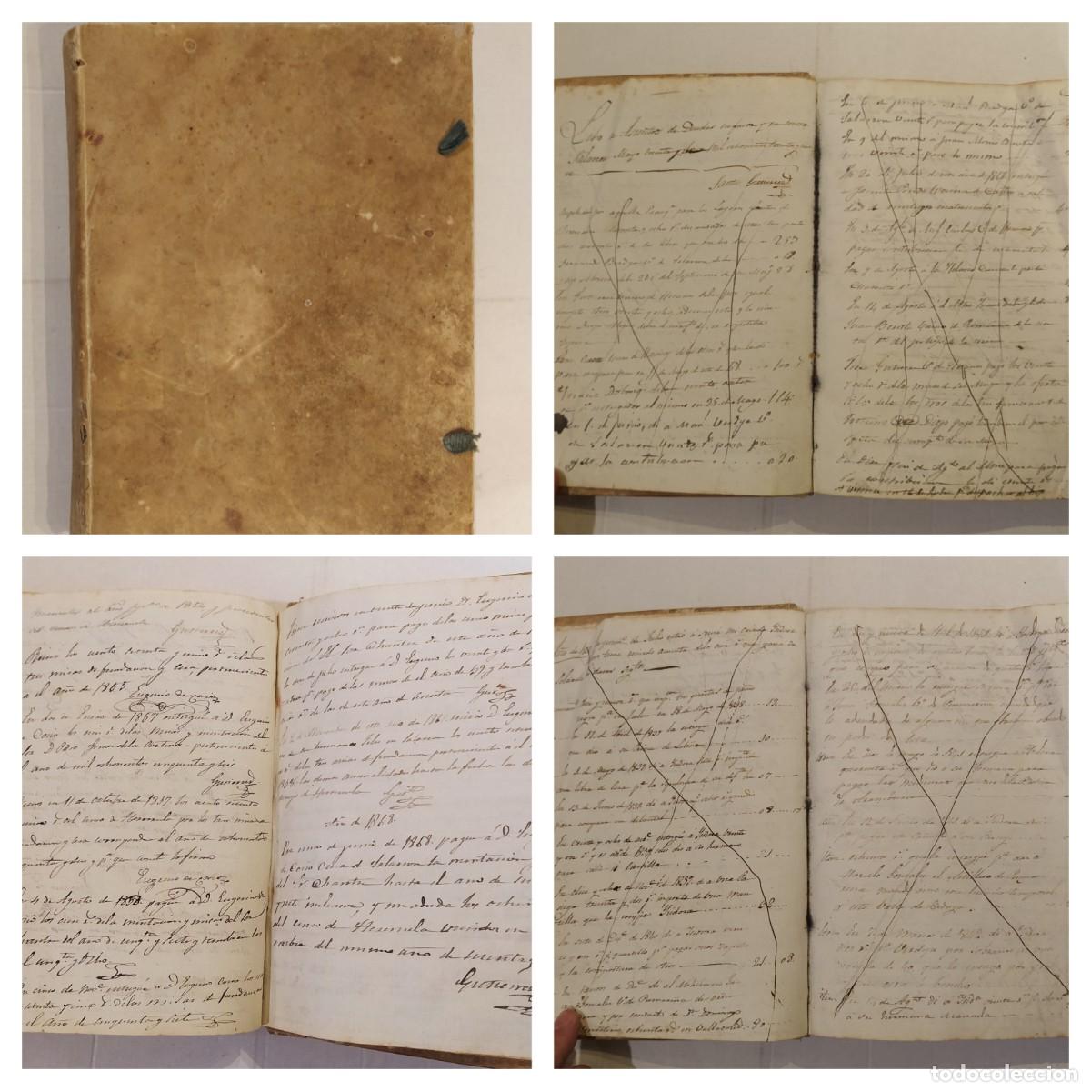 Manuscritos antiguos: LIBRO DE CUENTAS ANTIGUO MANUSCRITO - A&Ntilde;O 1883 Y OTROS - MANUEL POSADA , BERNARDINO DEL CORRAL ETC