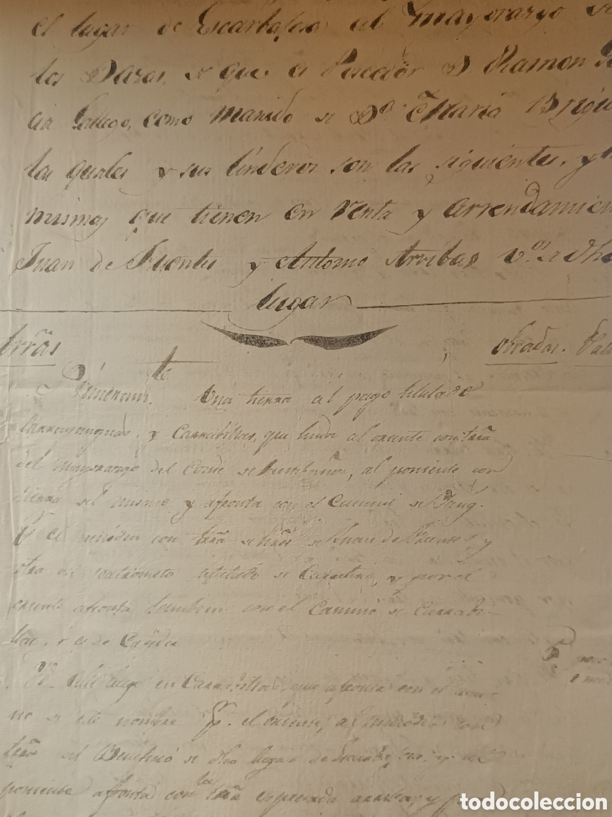 Manuscritos antiguos: MANUSCRITO 1818. INVENTARIO MAYORAZGO DE LOS DAZAS EN ESCARABAJOSA Linderos con Conde Santib&aacute;&ntilde;ez,