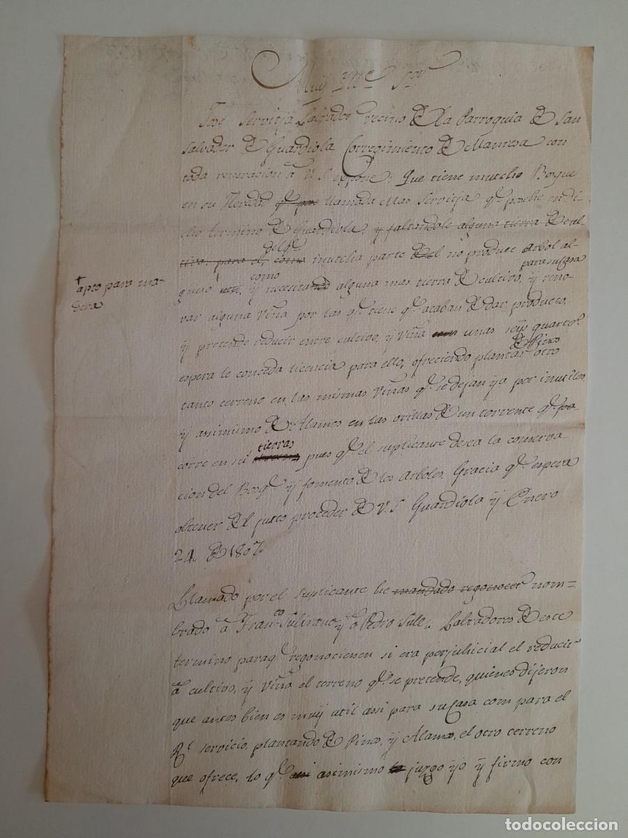 Manuscritos antiguos: MANUSCRITO DE JOS&Eacute; SERVITJA DEL MAS SERVITJA DE GUARDIOLA (26 ENERO 1807)