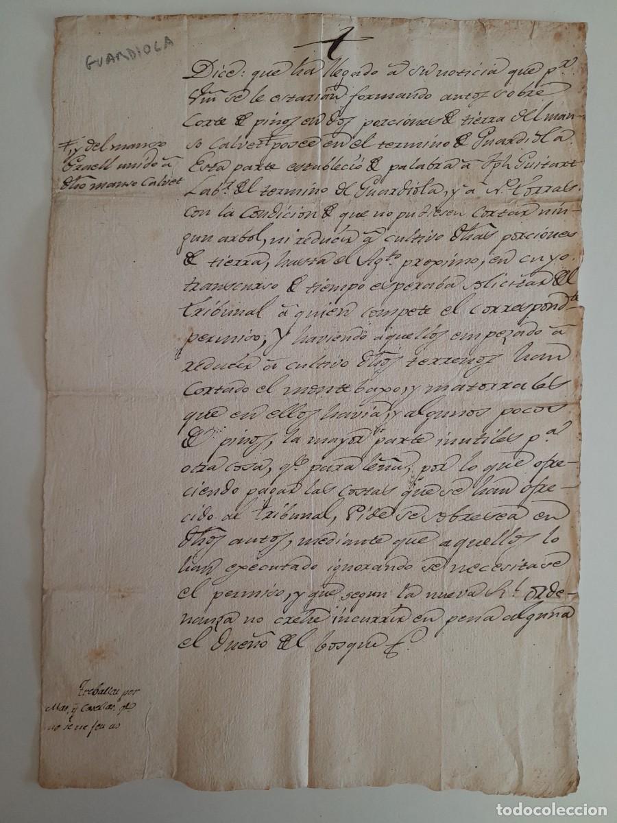 Manuscritos antiguos: MANUSCRITO DEL MANSO CALVET DE GUARDIOLA (SIGLO XIX)