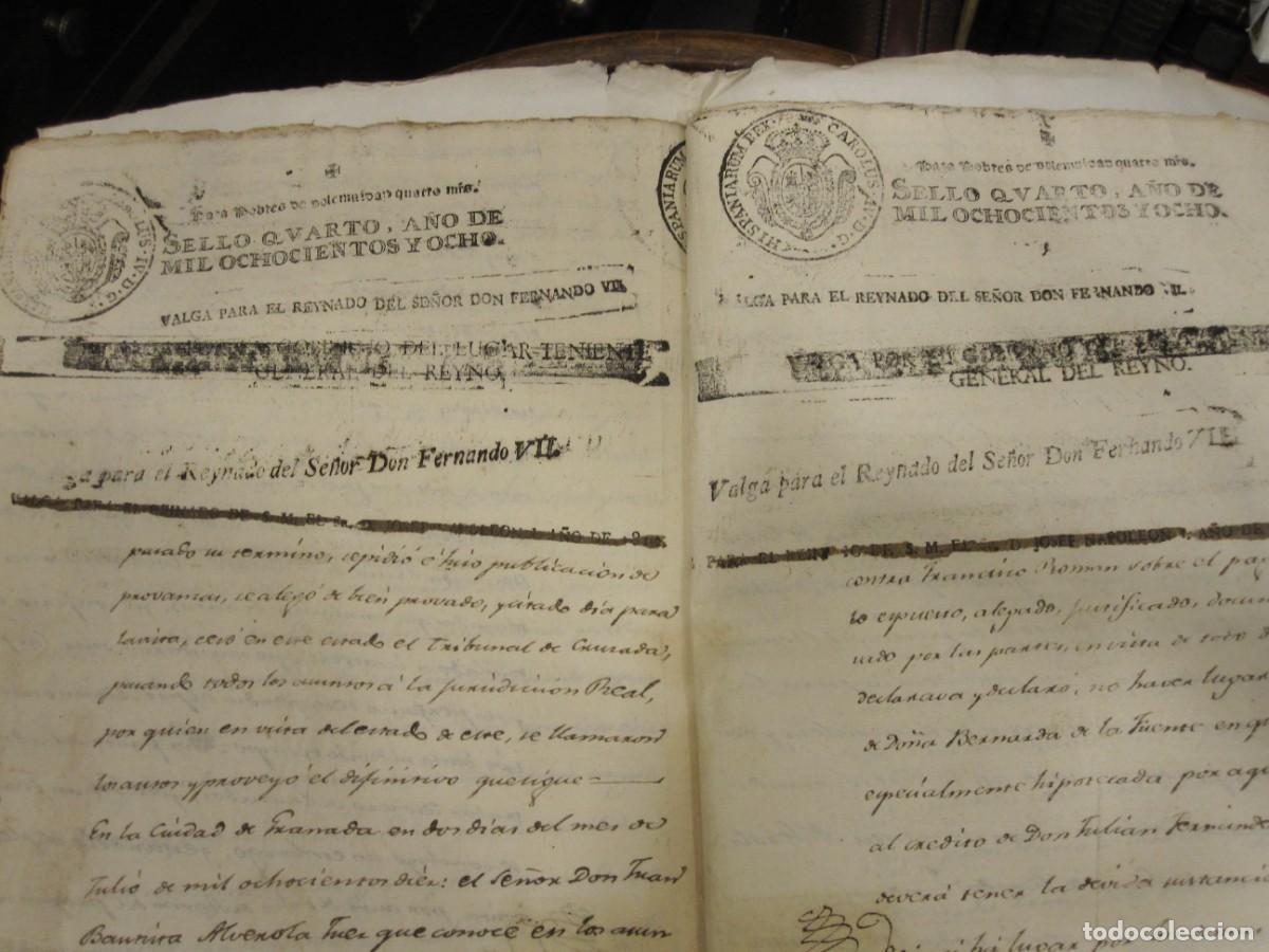 Manuscritos antiguos: RARISIMOS TIMBRES FISCALES. PAPEL SELLADO. GUERRA DE LA INDEPENDENCIA 1808-1812