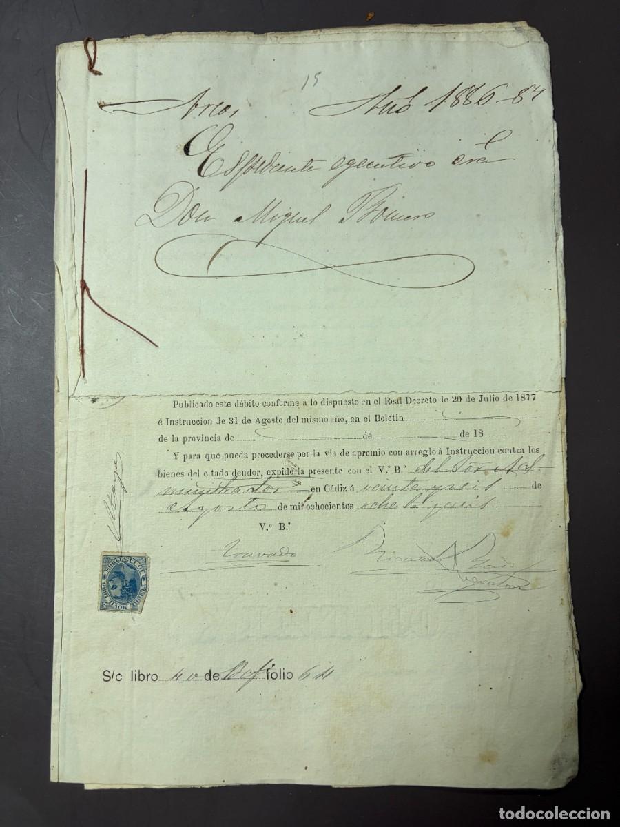 Manuscritos antiguos: ARCOS DE LA FRONTERA, 1886-1887. EXPEDIENTE EJECUTIVO DE APREMIO MIGUEL ROMERO. LEER