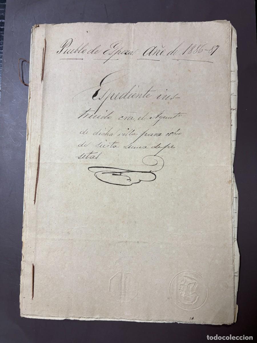 Manuscritos antiguos: PUEBLO DE ESPERA, 1886-1887. EXPEDIENTE CONTRA AYUNTAMIENTO DE ESPERA. HACIENDA CONTRIBUCIONES. LEER
