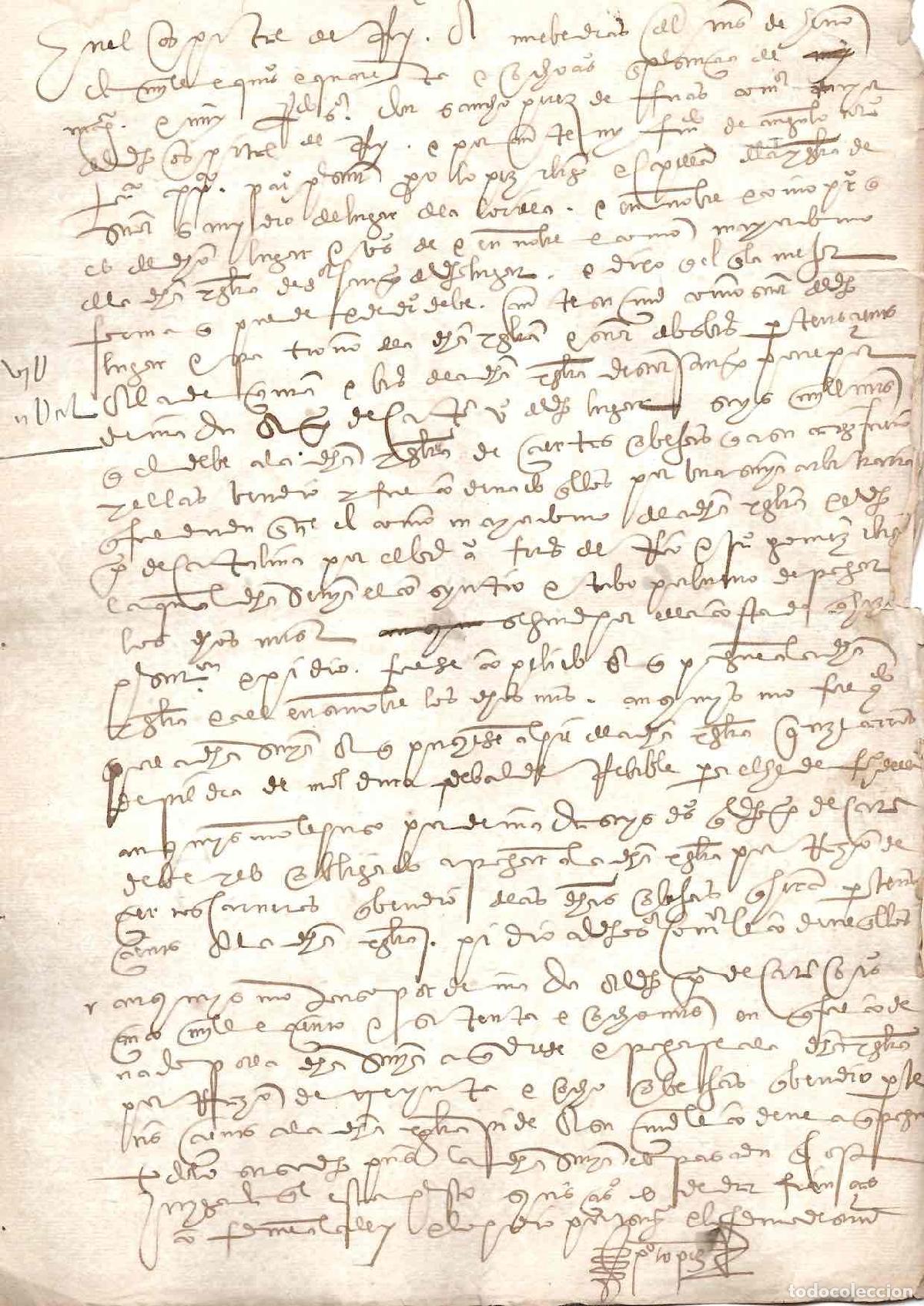 Manuscritos antiguos: DEMANDA Y SENTENCIA INTERPUESTA POR CLERIGO DE LA IGLESIA DE SAN PEDRO DE LORILLA, BURGOS. A&Ntilde;O 1548