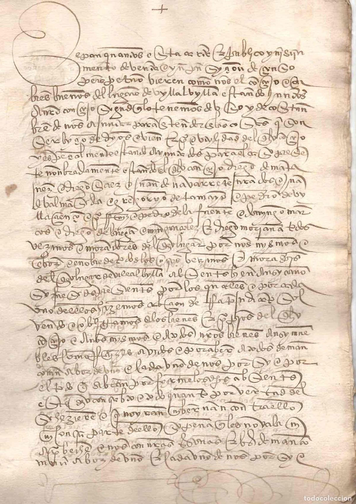 Manuscritos antiguos: ESCRITURA NOTARIAL SOBRE CONTRATO DE CENSO O FORO PERPETUO EN LA VILLA DE VILLALBILLA, MADRID 1531