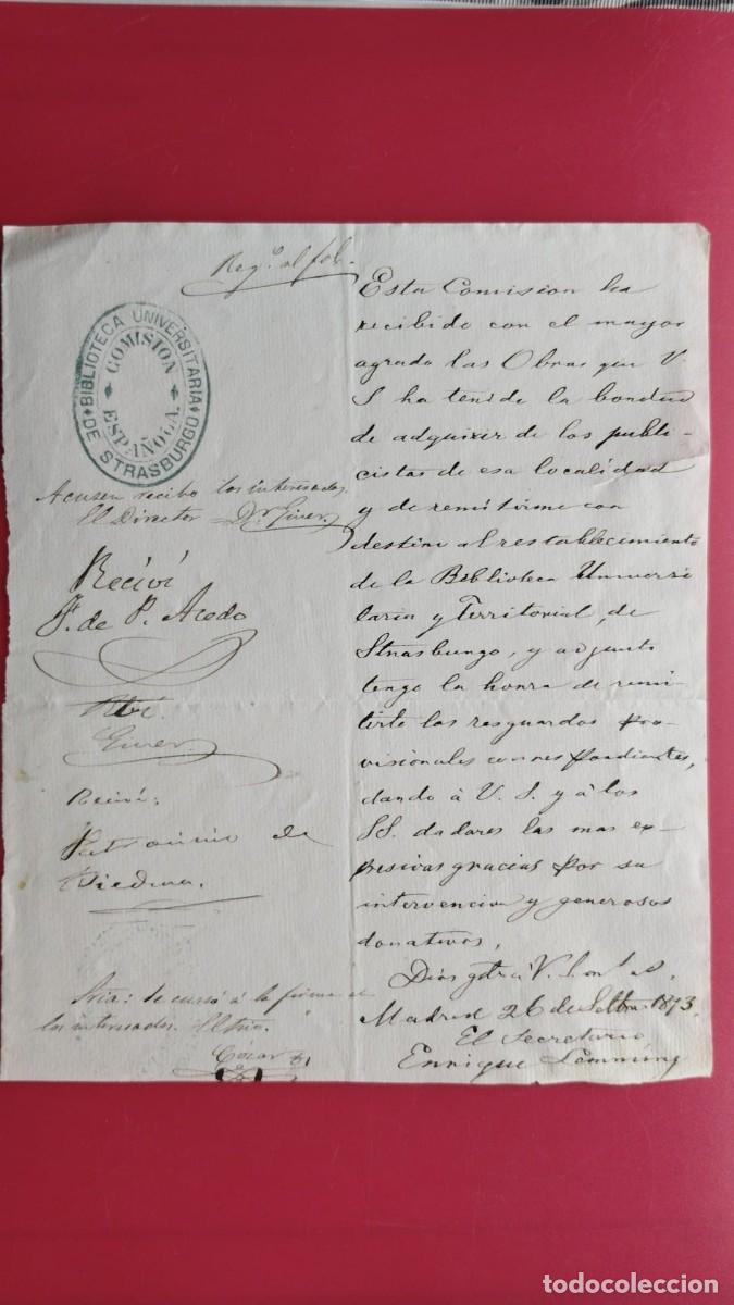 Manuscritos antiguos: PATROCINIO DE BIEDMA.-BEGIJAR.-BIBLIOTECA UNIVERSITARIA DE STRASBURGO.-MANUSCRITO.-MADRID.-A&Ntilde;O 1873.