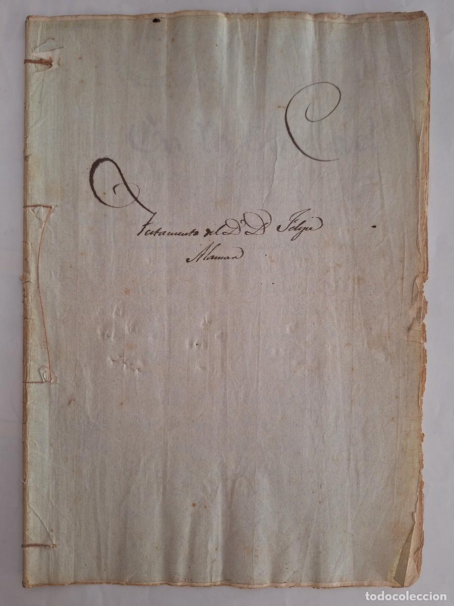 Manuscritos antiguos: ANTIGUA ESCRITURA EN LA CIUDAD DE VALENCIA JUNIO A&Ntilde;O 1812 CONTIENE 15 PAGINAS ESCRITAS RV