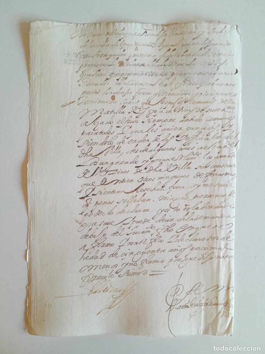 Manuscritos antiguos: PAPEL TIMBRADO DE SELLO CUARTO A&Ntilde;O 1671 - LUGAR DESCONOCIDO