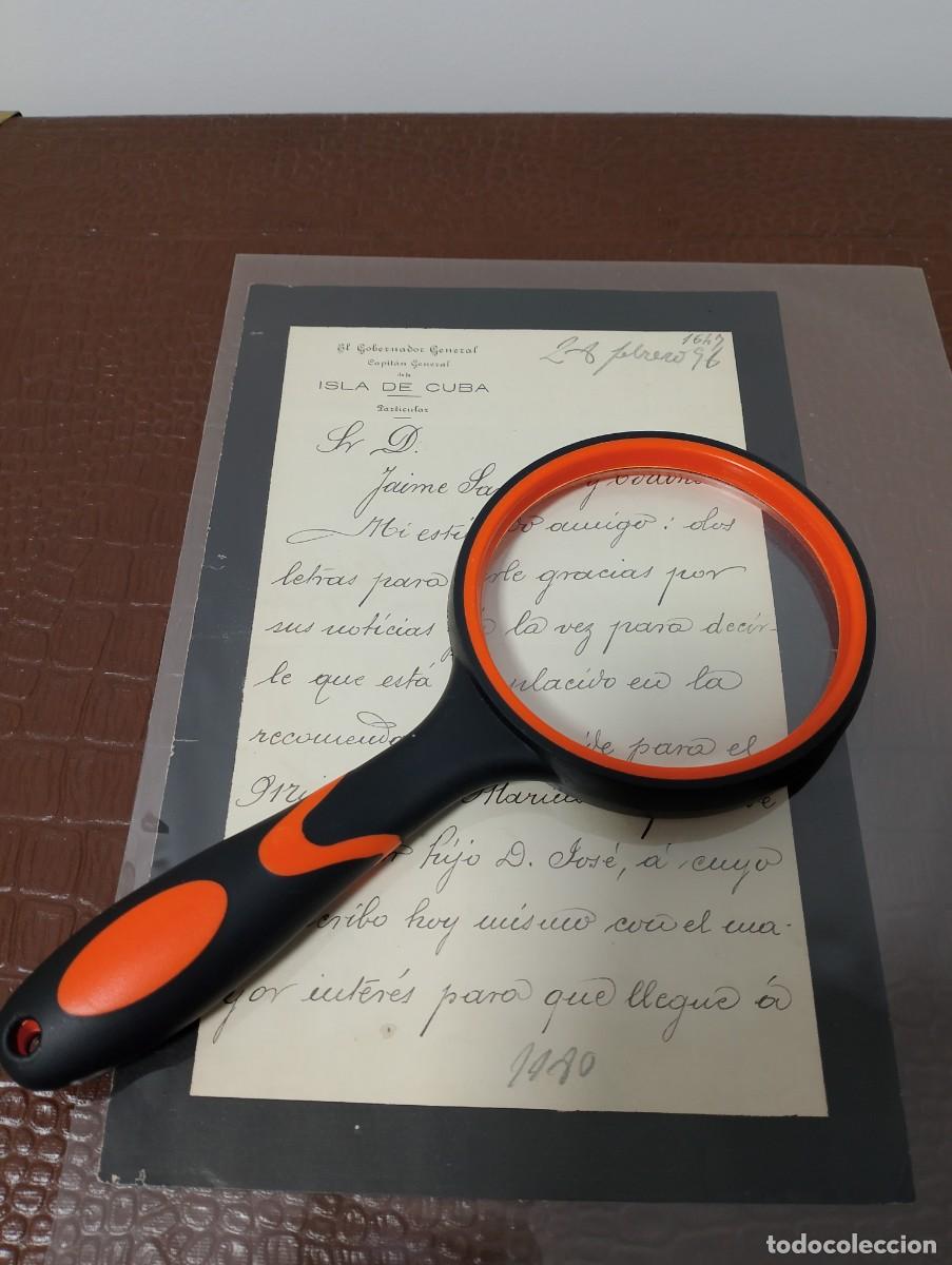 Manuscritos antiguos: Valeriano Weyler carta manuscrita particular