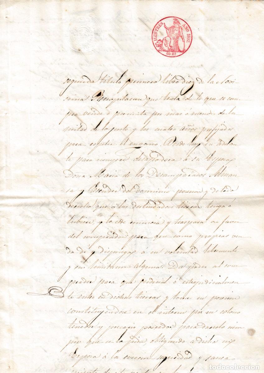 Manuscritos antiguos: 1857 FISCAL SELLO DE ILUSTRES DE 60 REALES DOCUMENTO MANUSCRITO TIMBROLOGIA