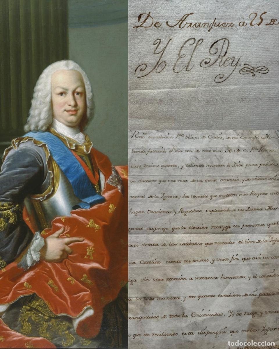 Manuscrits anciens: Fernando VI - Firma - 1758