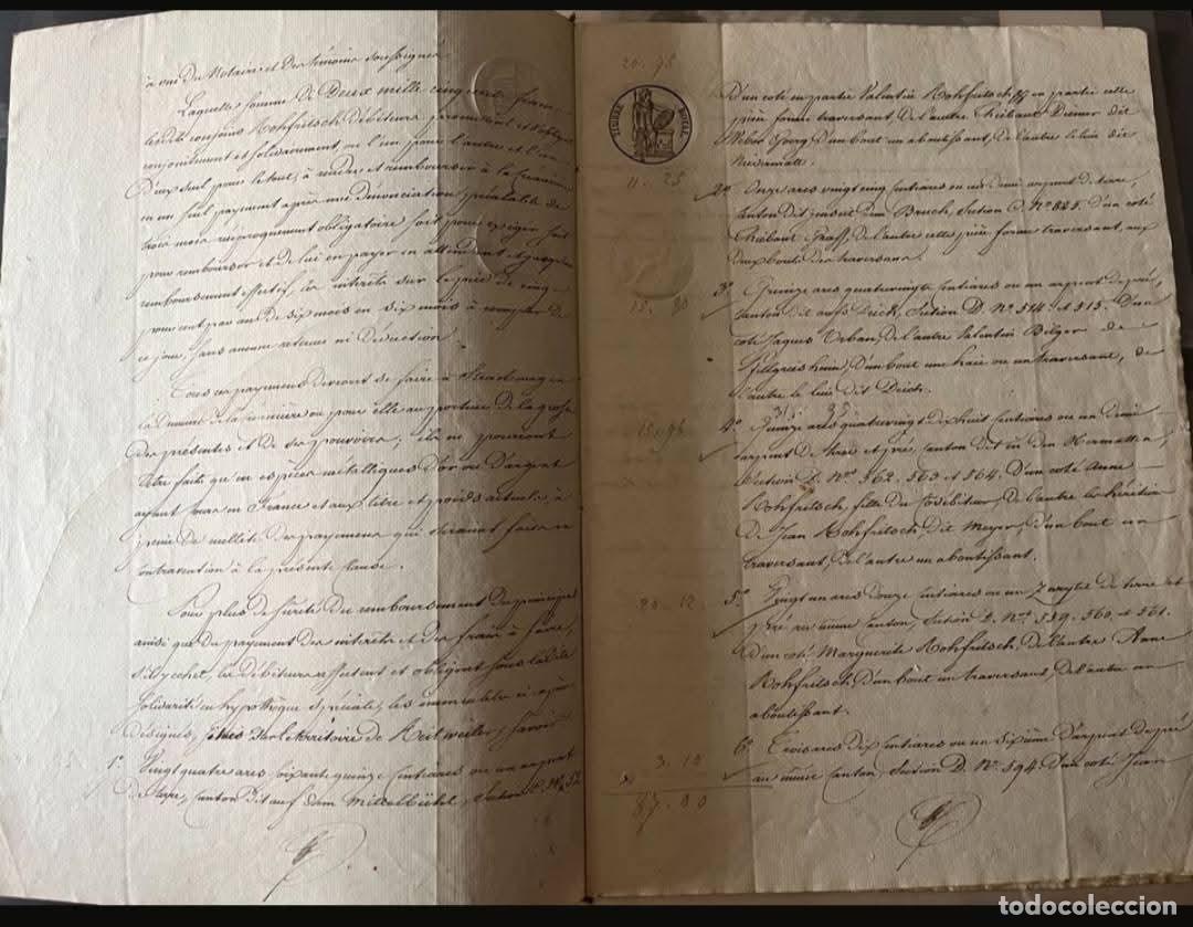 Manuscritos antiguos: Manuscrito Notarial Franc&eacute;s de 1835 - Foto 7