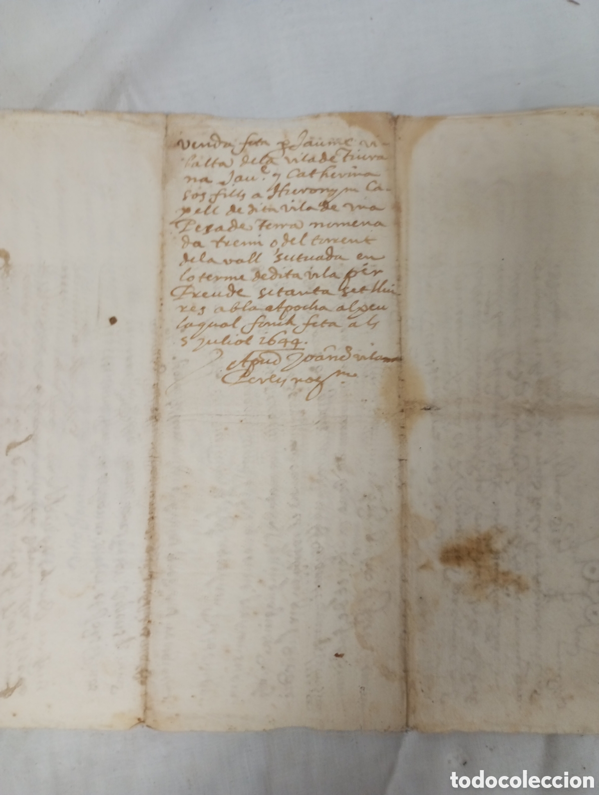 Manuscritos antiguos: Legajo de Tiurana A&ntilde;o1649 - Foto 2