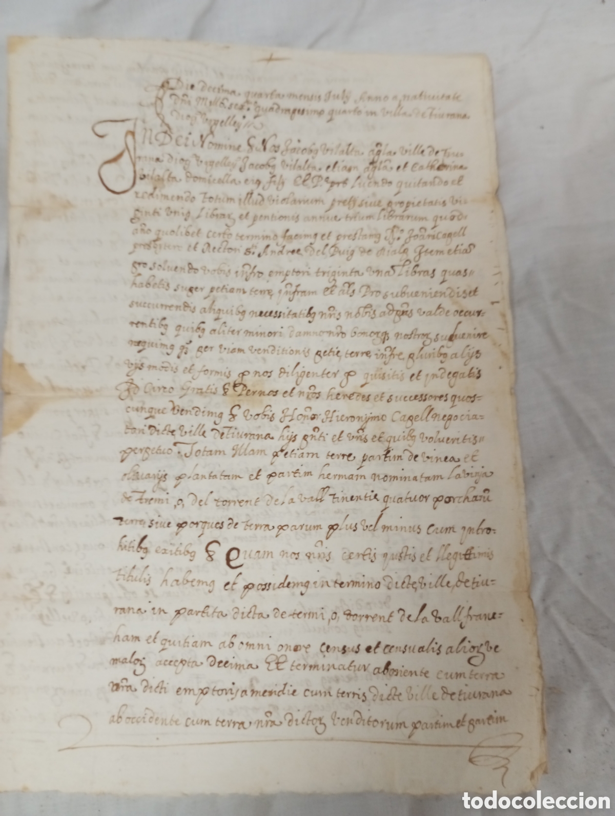 Manuscritos antiguos: Legajo de Tiurana A&ntilde;o1649 - Foto 1