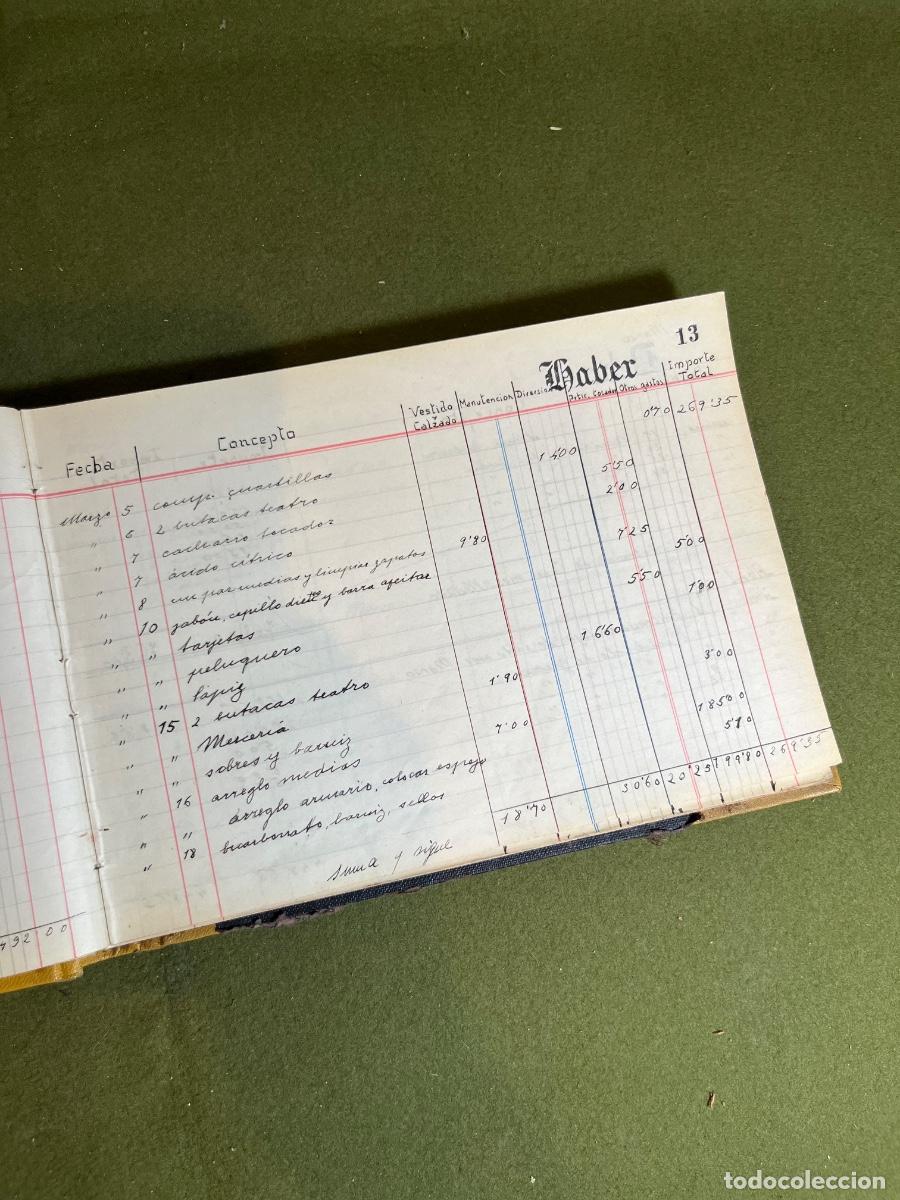 Alte Manuskripte: Libro manuscrito de cuentas dom&eacute;sticas Barcelona Vilafranca del Pened&egrave;s fondo familiar Maci&agrave; Saavedr