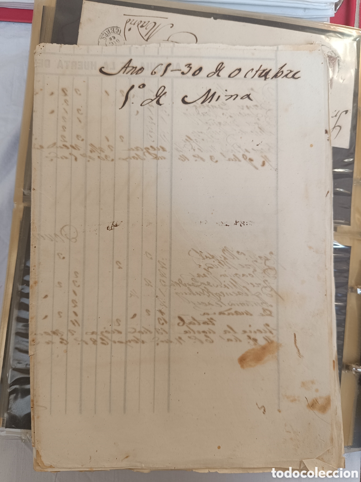 Manuscritos antiguos: Aspe minas documentos 1861