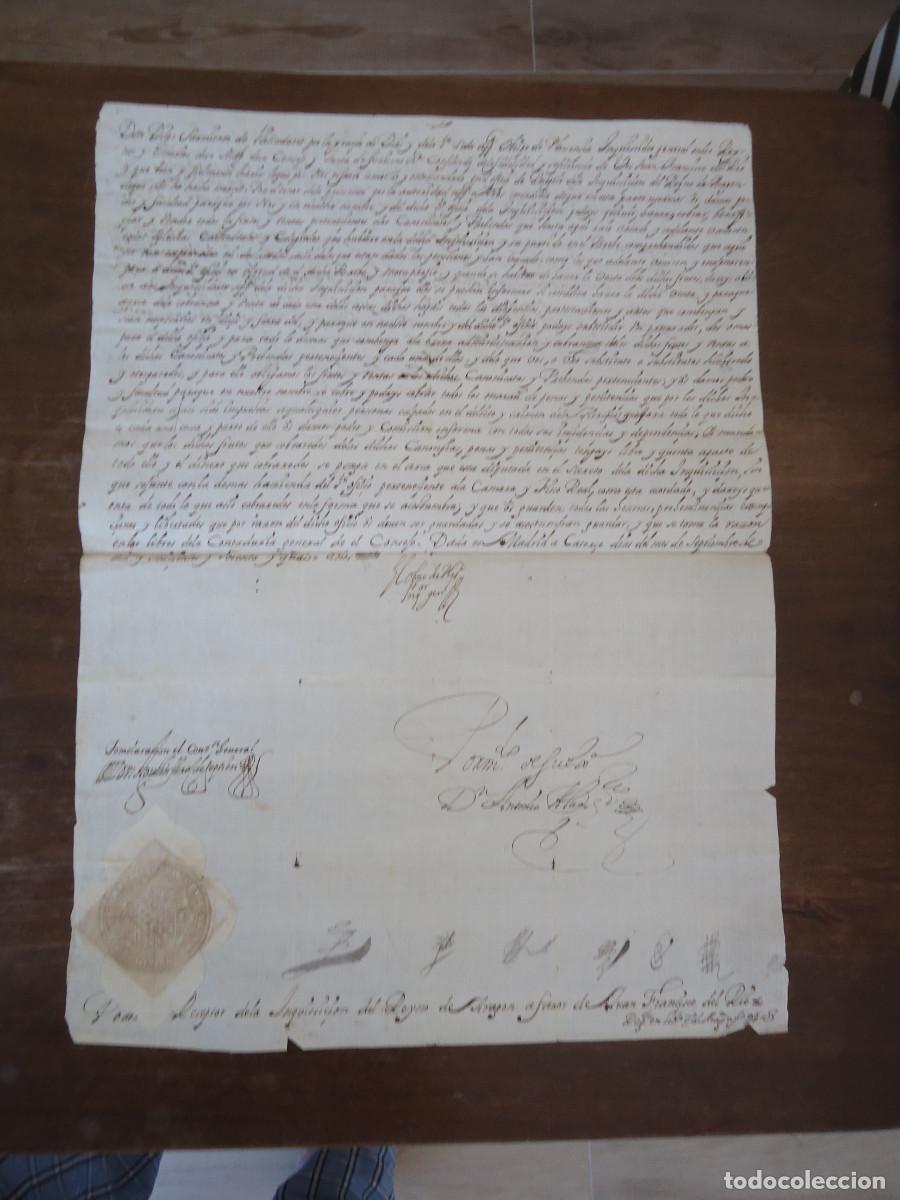 Alte Manuskripte: PODER DE RECEPTOR DE LA INQUISICI&Oacute;N DEL REINO DE ARAG&Oacute;N. 1674. DIEGO SARMIENTO DE VALLADARES