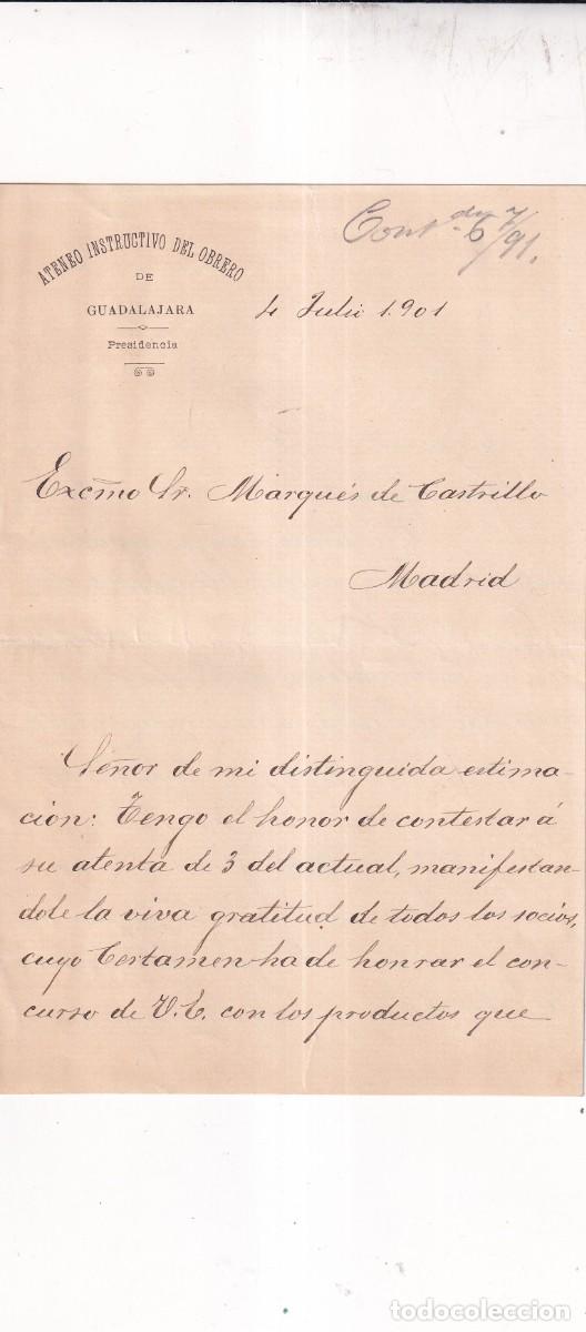 Alte Manuskripte: ATENEO INTRUCTIVO DEL OBRERO GUADALAJARA FIRMA DEL PRESIDENTE 1901