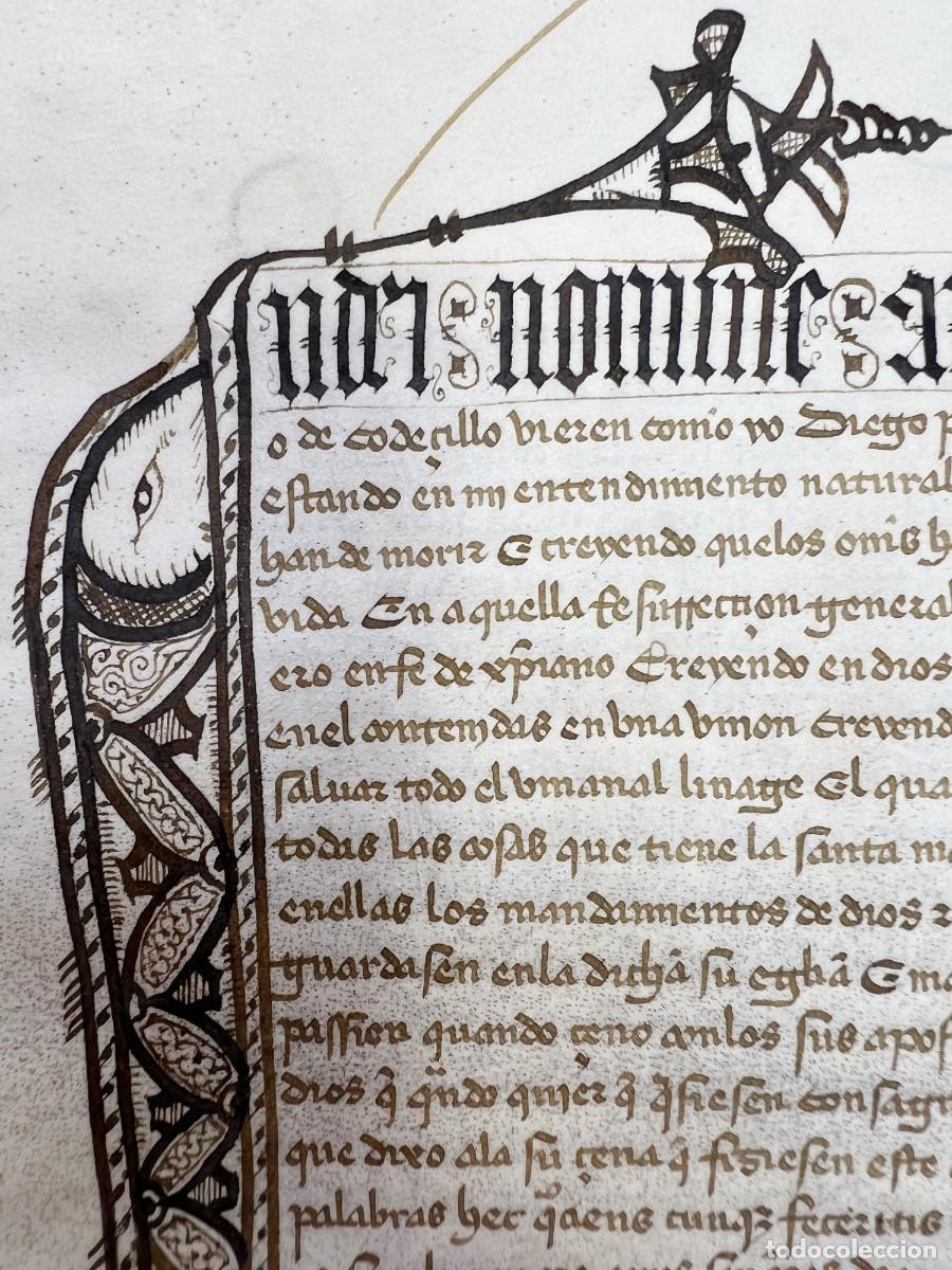 Manuscritos antiguos: DIEGO PEREZ DE OVIEDO - MANUSCRITO MEDIEVAL - 1430 - Foto 4