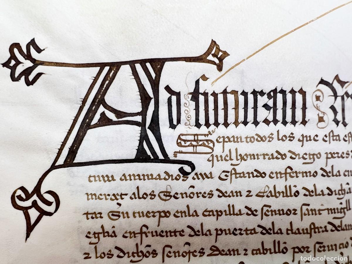 Manuscritos antiguos: DIEGO PEREZ DE OVIEDO - MANUSCRITO MEDIEVAL - 1430 - Foto 5