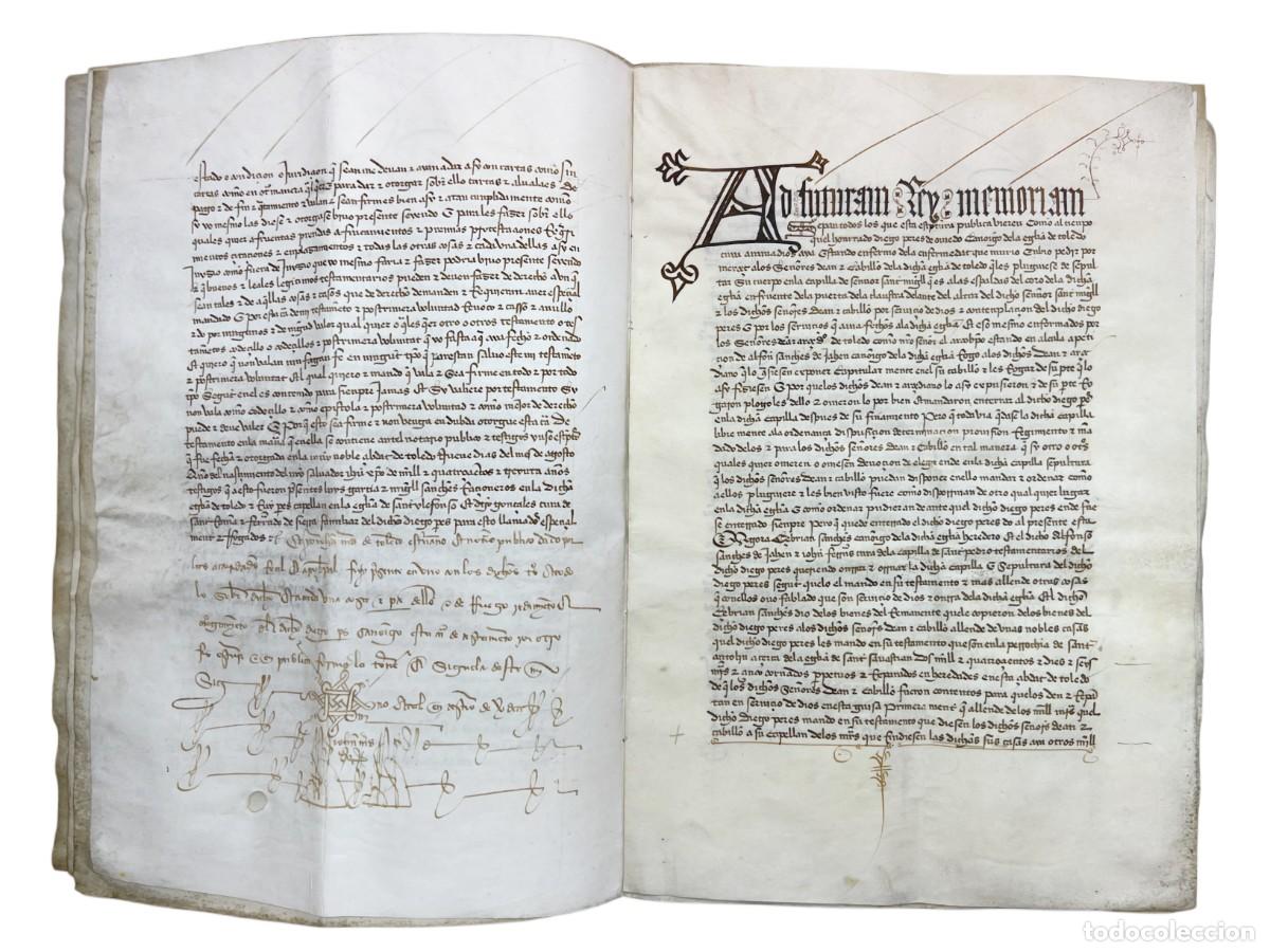Manuscritos antiguos: DIEGO PEREZ DE OVIEDO - MANUSCRITO MEDIEVAL - 1430 - Foto 7