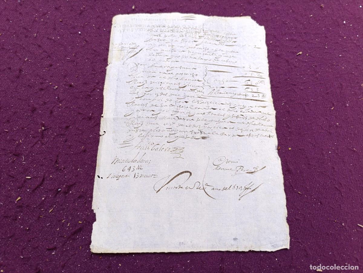 Alte Manuskripte: 1657, Antiguo Documento Manuscrito, Sevilla, documento bancario