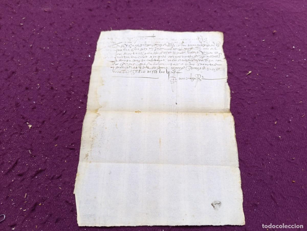 Manuscritos antiguos: 1576, Antiguo Documento Manuscrito, Valladolid, carta de pago o similar