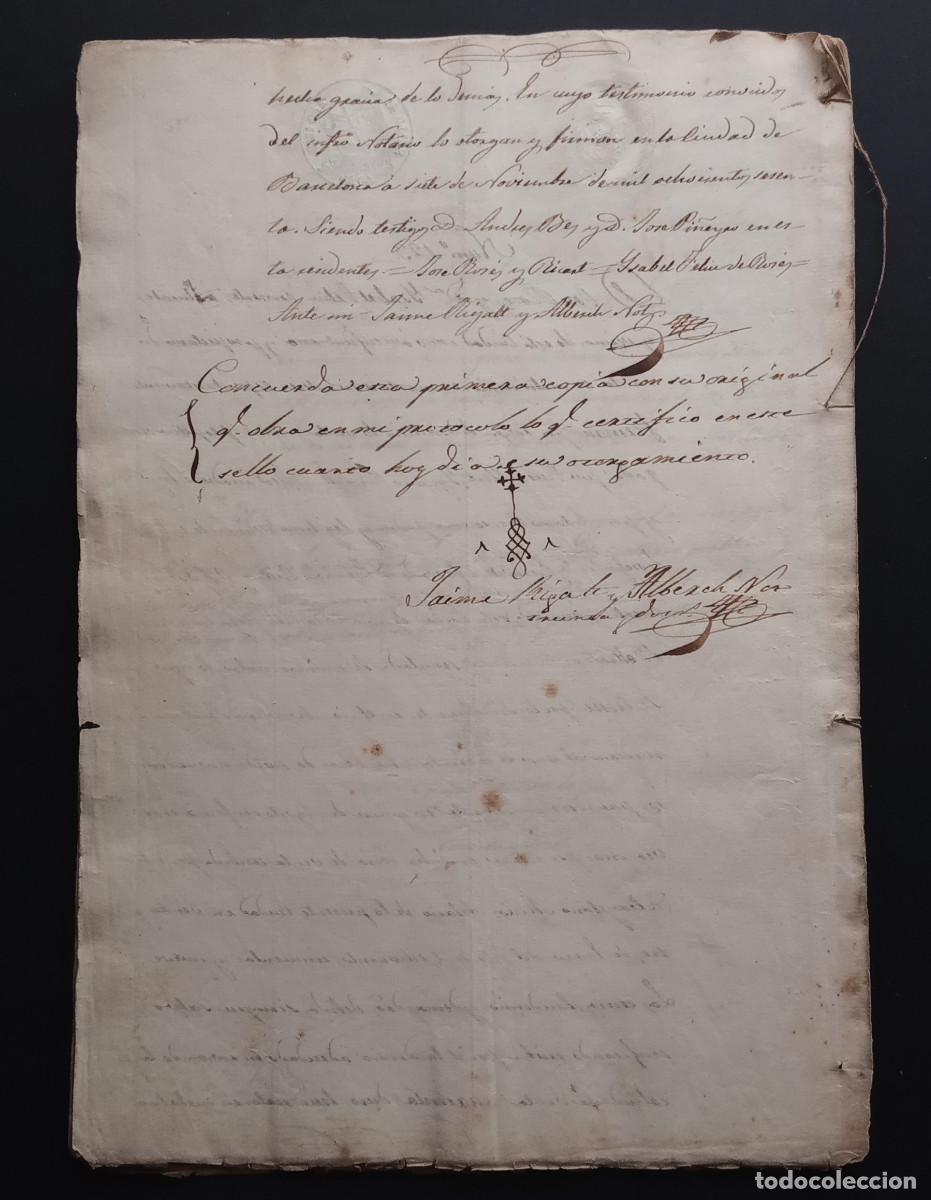 Manuscritos antiguos: DOCUMENTO DE VENTA JUDICIAL DE CASA EN BARCELONA EN 1859 - Foto 5