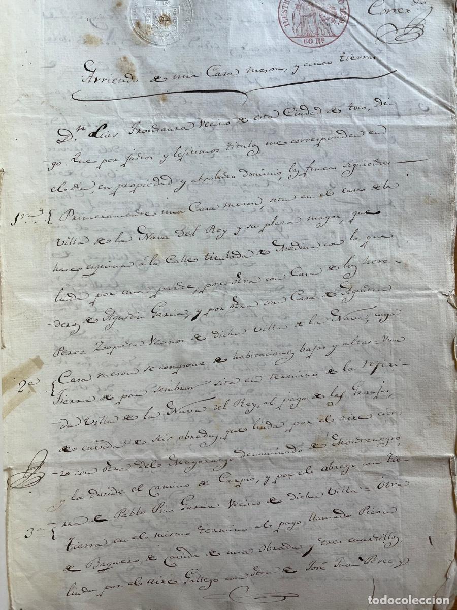 Manuscritos antiguos: Nava del Rey, Valladolid, legajo de documentos. - Foto 2