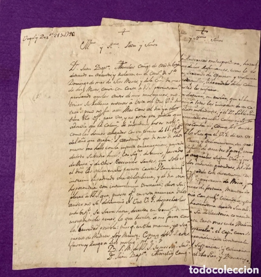 Manuscritos antiguos: MANUSCRITOS SIGLO XVIII (1780) &ndash; MEMORIAL JUDICIAL DE UN CAN&Oacute;NIGO DE LA CATEDRAL DE LA SEU URGELL