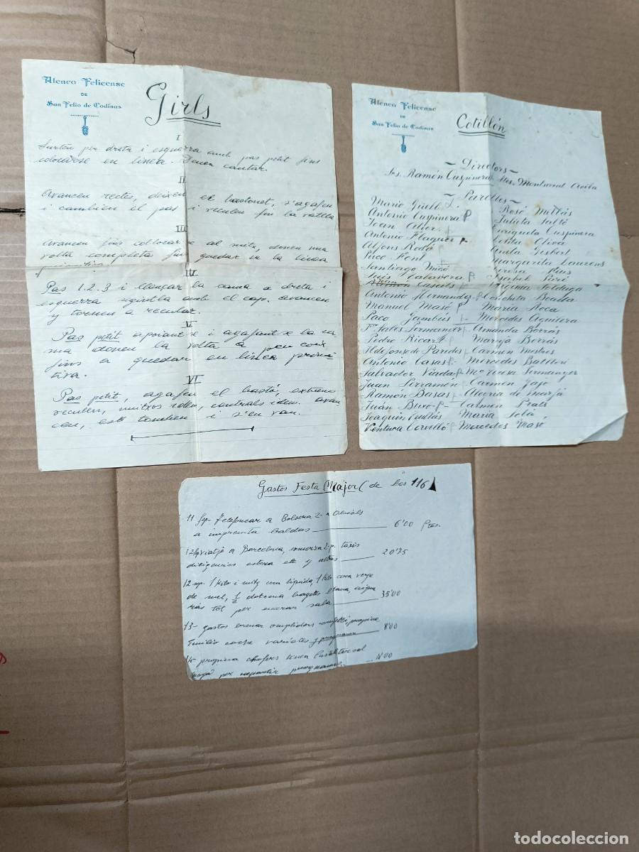 Manuscritos antiguos: LOTE 3 ANTIGUOS DOCUMENTOS DE TEATRO EN CATALAN, SIGLO XIX, FESTA MAJOR SANT FELIU DE CODINES P27