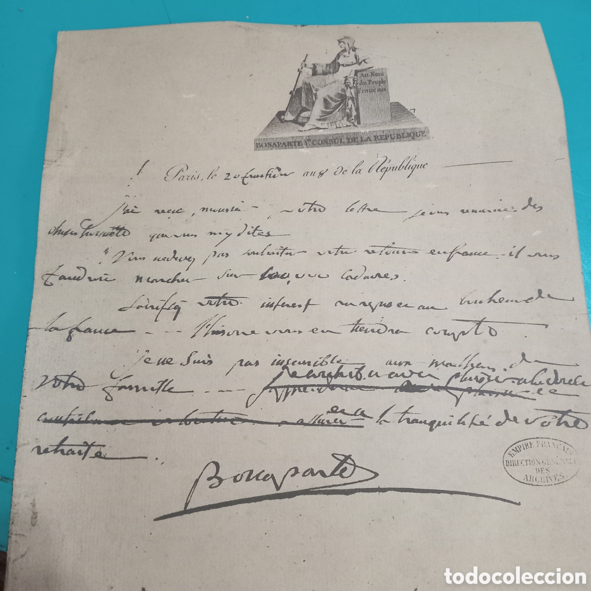 Manuscritos antiguos: NAPOLEON BONAPARTE.4 FACSIMILES. REPRO DUCUMENTOS CARTA A JOSEFINA LIBRO TIRADA LIMITADA 1/250