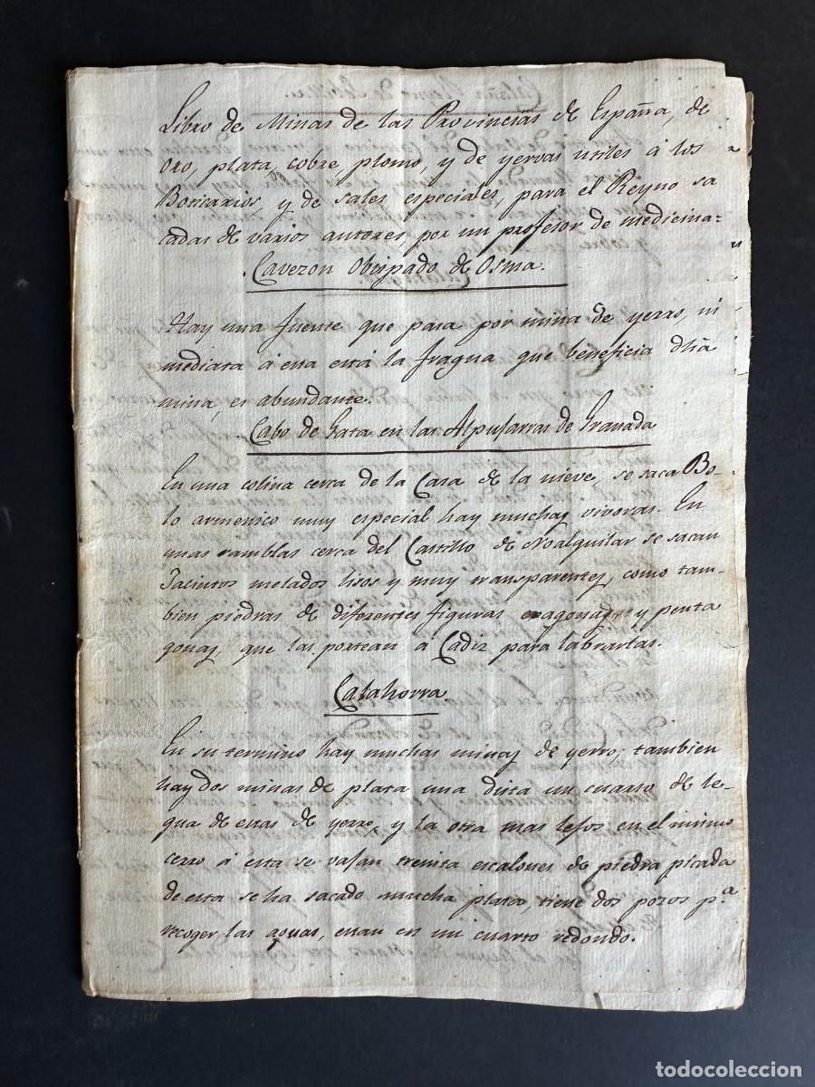 Manuscritos antiguos: S. XIX - LIBRO DE MINAS DE LAS PROVINCIAS DE ESPA&Ntilde;A - MANUSCRITO SOBRE MINERIA - ORO - PLATA -HIERRO