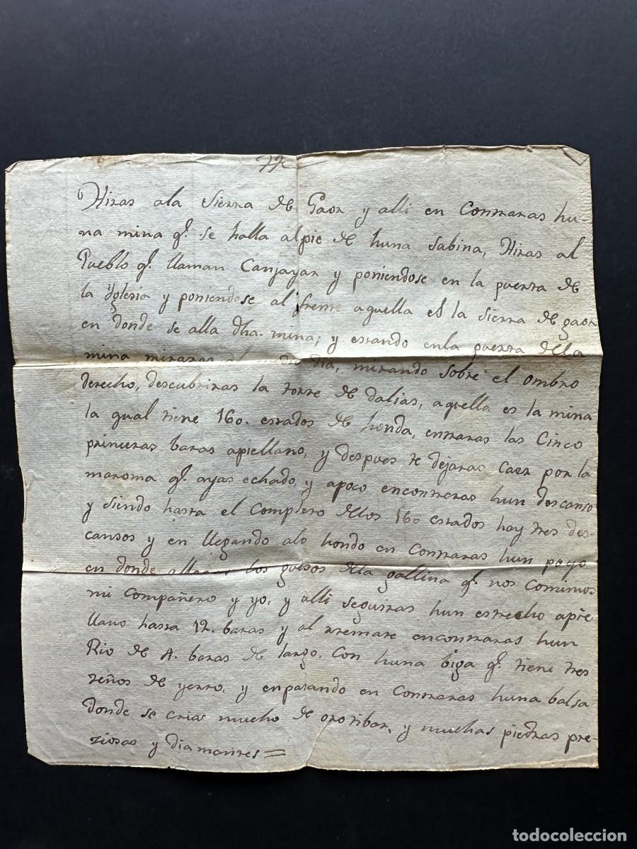 Manuscritos antiguos: 1830 - INSTRUCCIONES PARA ENCONTRAR UNA MINA EN CANJAYAR - ALMERIA