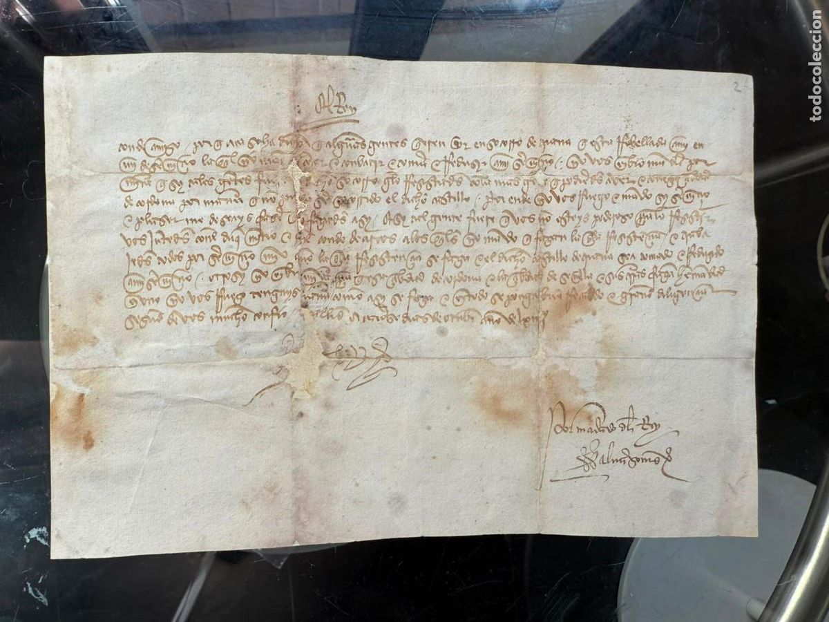 Manuscritos antiguos: 1464 - Firma Enrique IV de Castilla - Manuscrito