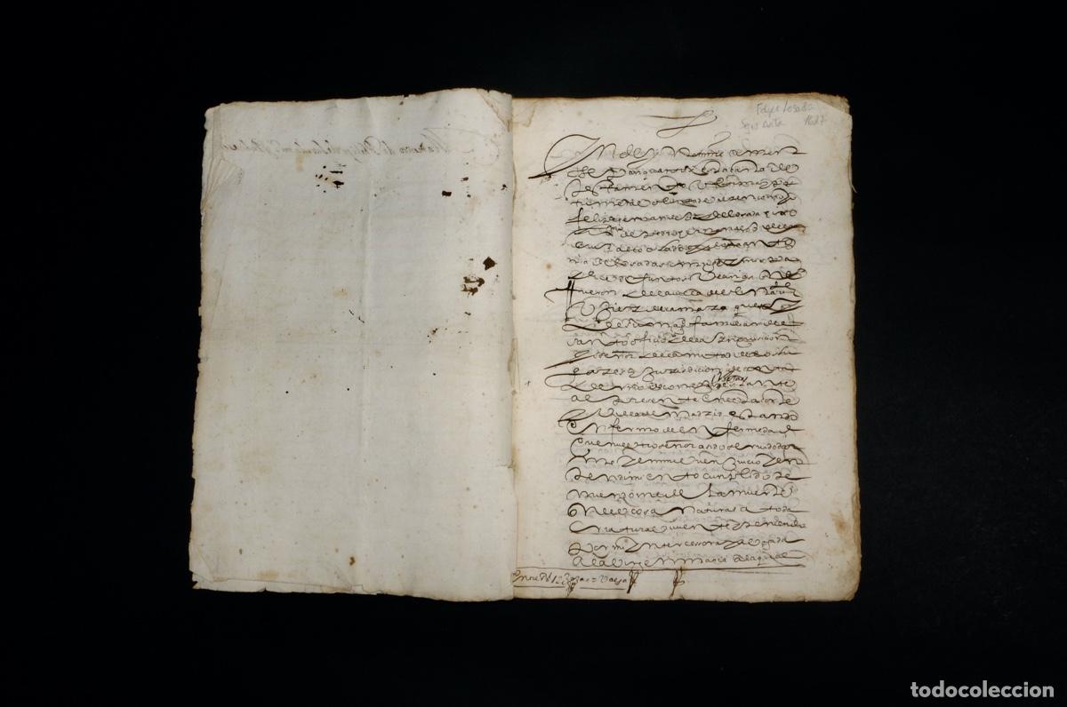 Manuscritos antiguos: TESTAMENTO DE PHELIPE DE LOSADA. MADRID 1627 - Foto 4